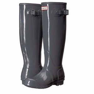 Hunter Original Tall Gloss Rain Boot-Graphite
